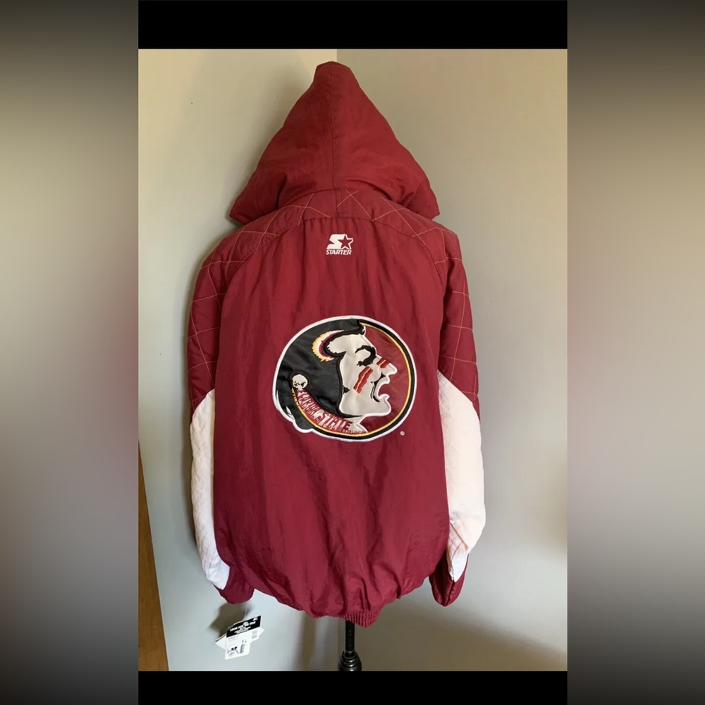 vintage florida state seminoles starter puffer jacket XL, NWT, NOS